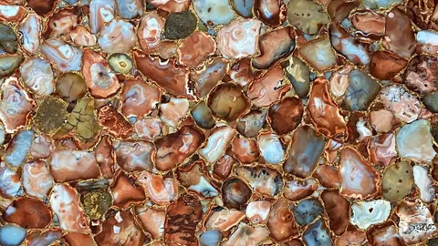 Агат Agate Cezanne With Gold Inlay